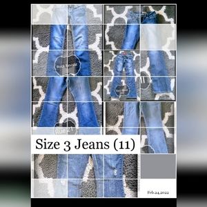 Womans jeans all size 3 there are 11 pairs